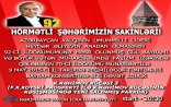 Hörmətli sakinlər və qonaqlar!