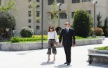 Prezident İlham Əliyev və xanımı yeni salınan parkda