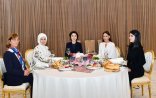 Mehriban Əliyeva Səmərqənddə naharda iştirak etdi