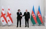 İlham Əliyev və İrakli Kobaxidze mətbuata bəyanatlarla çıxış edirlər – FOTOLAR