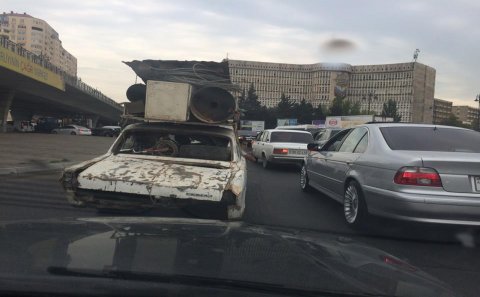Avropalaşan Bakıda untancverici mənzərə -FOTOLAR