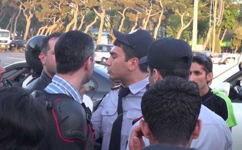 Bakıda polis döyüldü