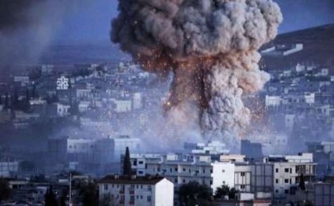 Rus hərbi təyyarəsi Hələbə vakum bombası atdı - 6 ölü, 19 yaralı