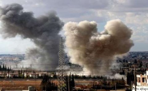 Hələb yenidən bombardman edilir