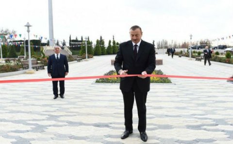 Prezident Ağcabədi rayonuna gedib - FOTO