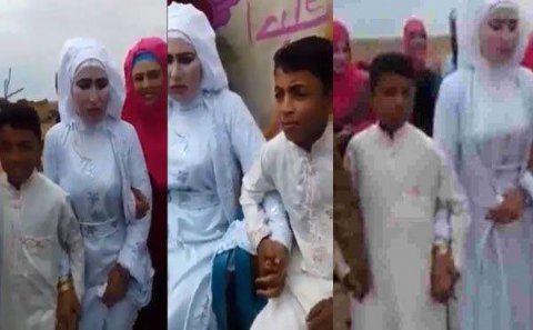 20 yaşlı qızı 10 yaşlı oğlana ərə verdilər - FOTO