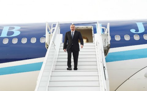 Prezidenti İlham Əliyev Xorvatiyaya rəsmi səfərə gedib – FOTO