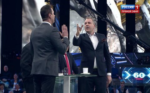 Rusiyalı teleaparıcı ukraynalı eksperti studiyadan qovdu - Video