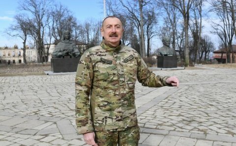 İlham Əliyev Şuşaya gedir
