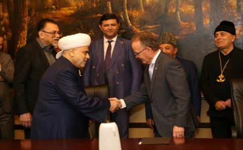 Şeyxülislam Allahşükür Paşazadənin başçılığı ilə Azərbaycan nümayəndə heyəti ABŞ-da səfərdədir-FOTOLAR
