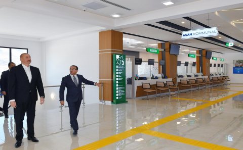 Prezident Lənkəran regional “ASAN xidmət” mərkəzinin açılışını etdi - Fotolar