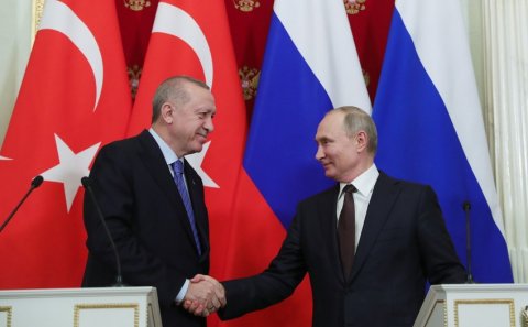Ərdoğan Putini yenidən Rusiya prezidenti seçilməsi münasibətilə təbrik edib