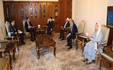 Şeyxülislam Allahşükür Paşazadə həzrətlərinin Müsəlman Ağsaqqalları Şurasının Baş katibi ilə görüşü