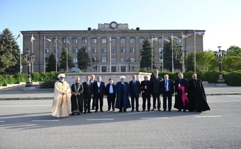Ölkəmizə gəlmiş dini liderlər Xankəndi, Xocalı və Ağdamda olublar –FOTO