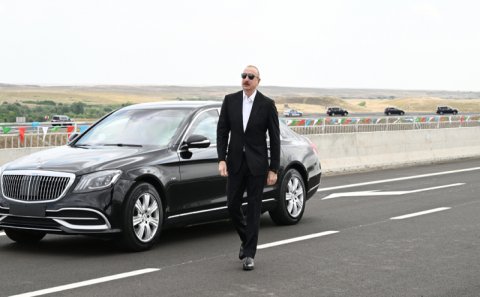 Prezident Əhmədbəyli-Füzuli-Şuşa yolunun açılışında iştirak etdi (FOTO)