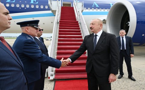 İlham Əliyev ABŞ-a işgüzar səfərə yollandı (FOTO)